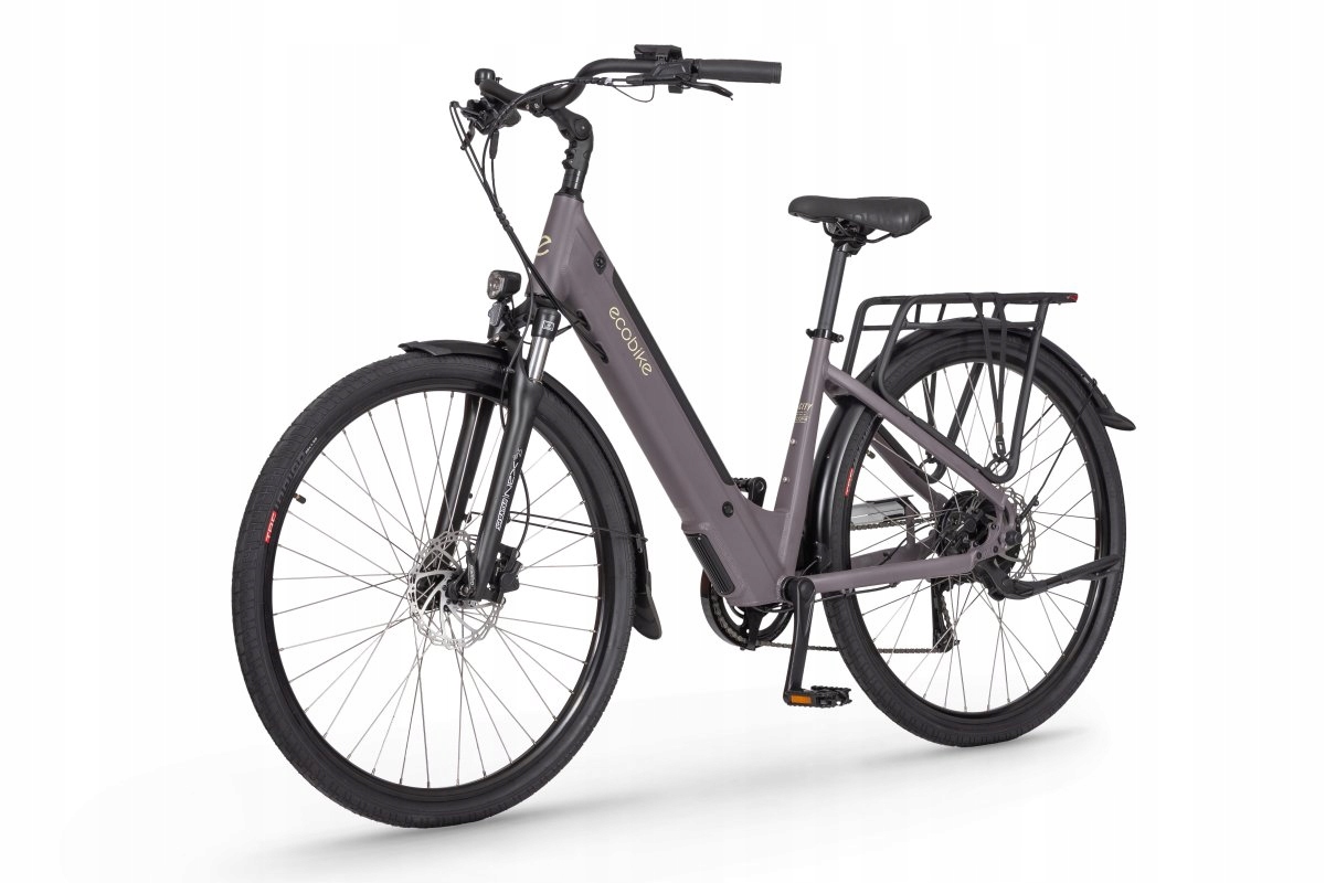 Rower elektryczny Ecobike 17" brązowy aluminiowy 8 biegów+ubezp. Ac w cenie
