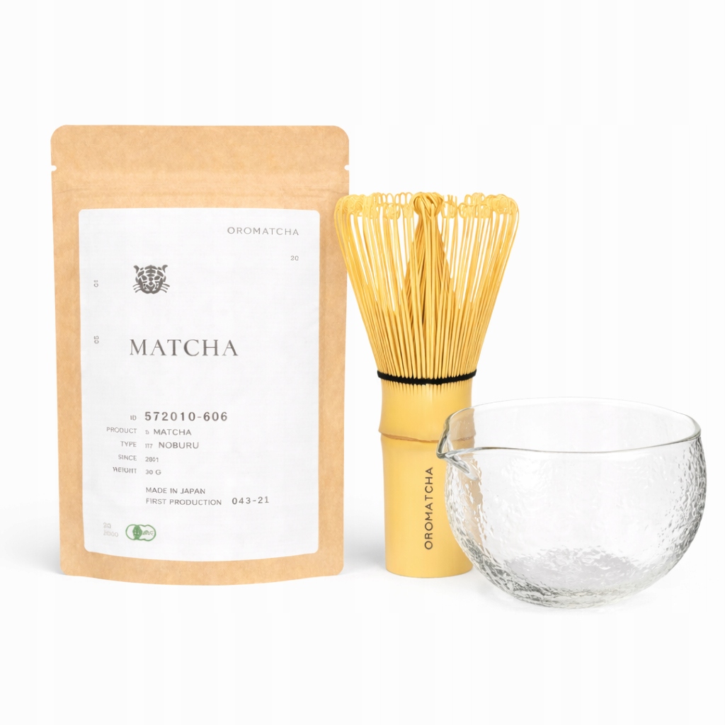 Oromatcha Matcha Japońska Noburu Premium 30G Czarka Bambusowy Chasen