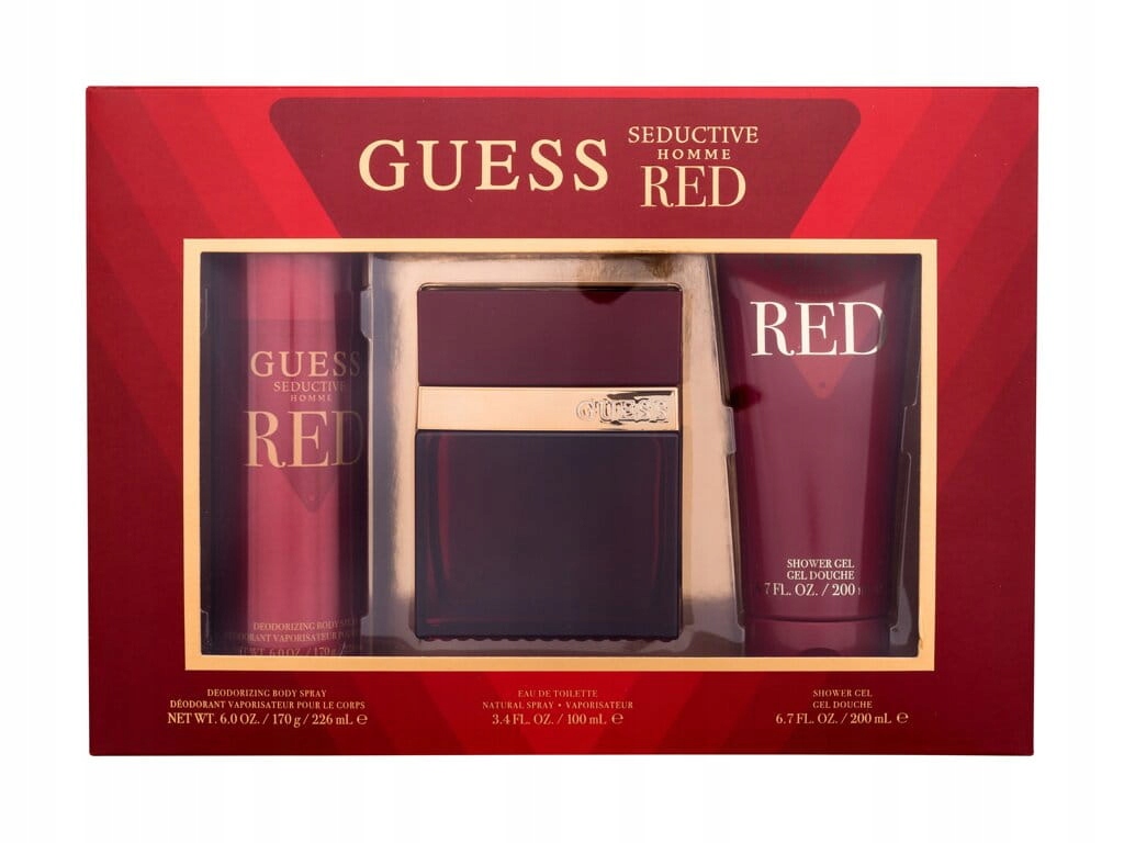 Guess Seductive Homme Red edt 100ml + Dezodorant 226ml + Żel
