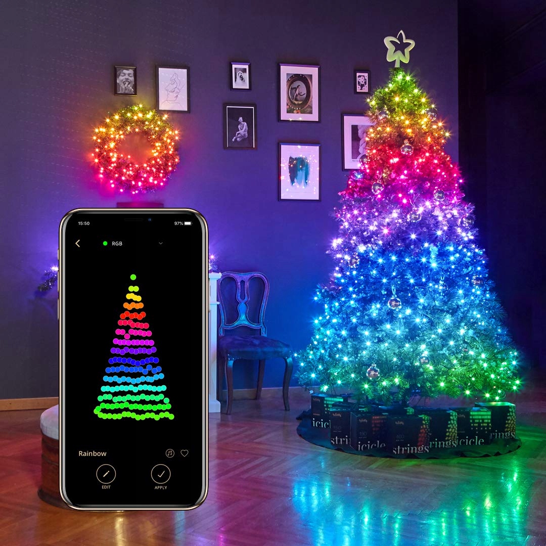 

Smart lampki choinkowe Twinkly Strings 250LED Rgbw