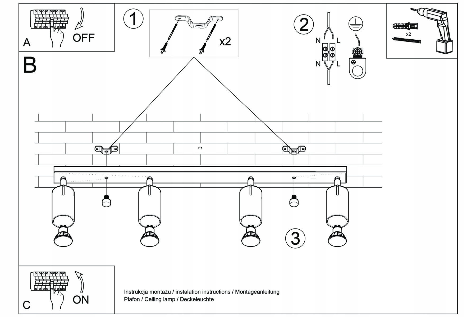 Sollux Lampa Sufitowa Spot Plafon RING 4L Biały Marka Sollux Lighting