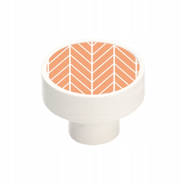 Gałka GAMET drewniana biały mat GD08 brzoskwinia