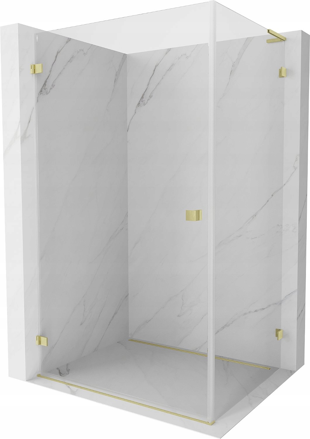 Mexen Lunar-B L Sprchová kabina 90x70cm Levá Zlatá Transparentní