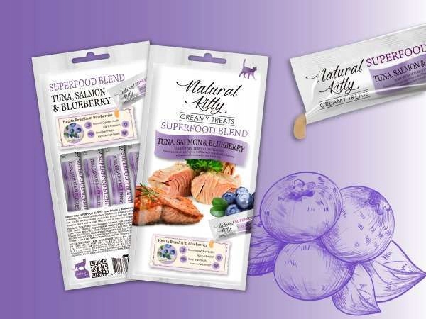 Levně Natural Kitty Premium krémová pamlsek pro kočky tuňák losos 24x48g