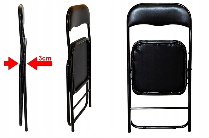 KRZESŁO SKŁADANE BIUROWE OGRODOWE CATERING CZARNE Kod producenta Krzesło Składane