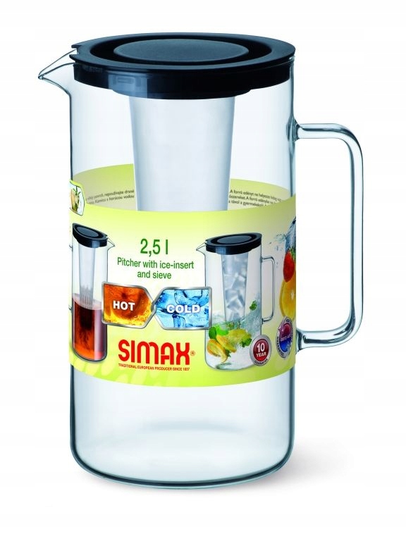 

Simax Szklany Dzbanek Z Wkładem Hot Cold 2,5 Czarn