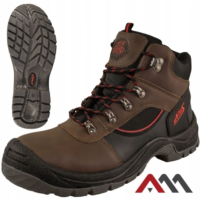 Obuwie robocze skórzane trzewiki męskie ochronne Art.mas Btcrh rozmiar 42