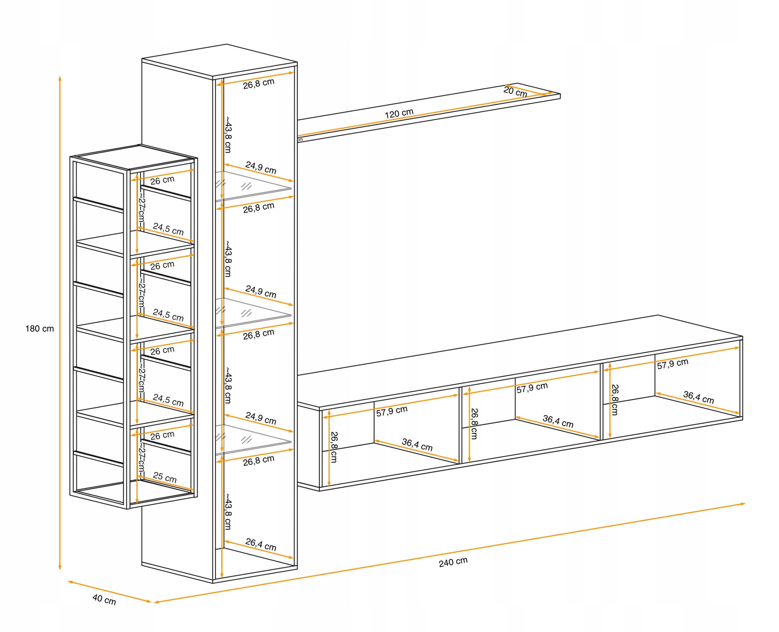 MEBLOŚCIANKA SWAP SWM7 - WS - W. POŁYSK PVC Kod producenta WS SW M7