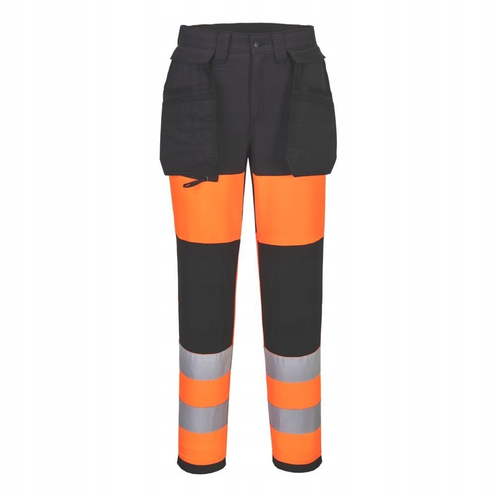 Dámské strečové kalhoty WX2 Eco En 20471 Kl.1 vel. 34 Oranžová/Černá R
