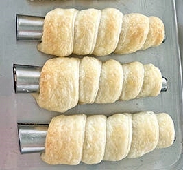 DUŻE FOREMKI DO RUREK RURKI Z KREMEM 12,5CM 20 SZT Materiał metal