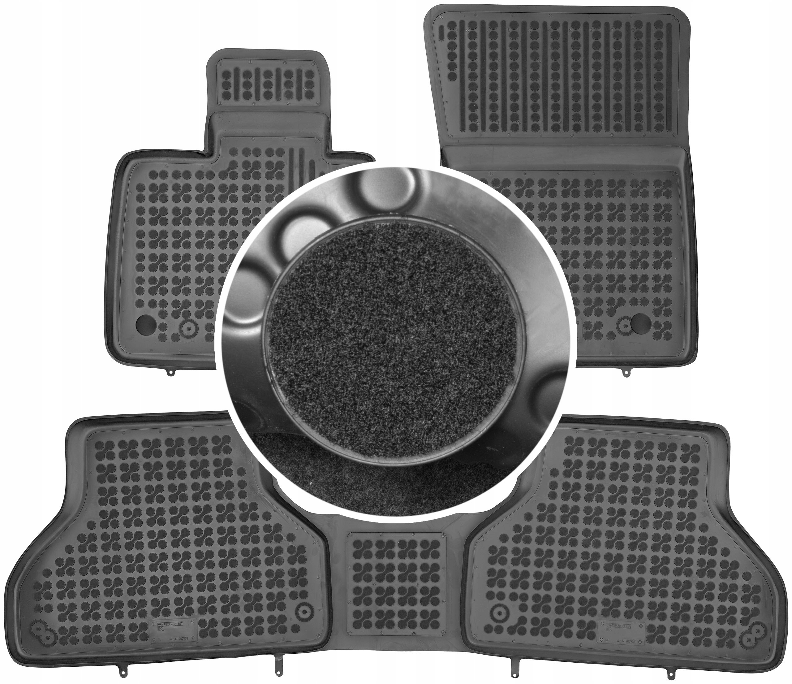 Коврики Резав-Пластик резиновые 200709 3 el.