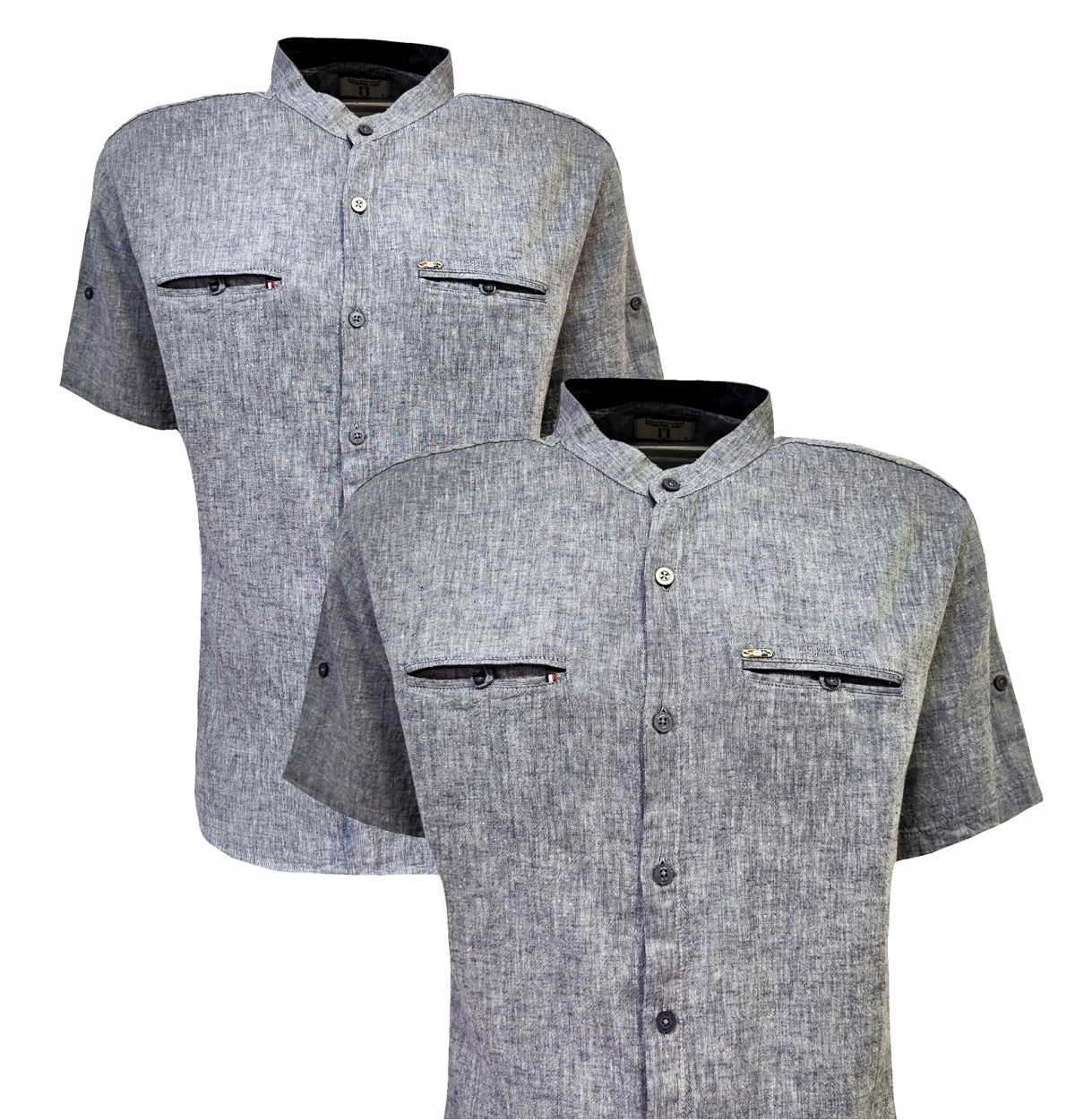 Pánská vzdušná sportovní košile na léto bavlna-len Indigo 3XL