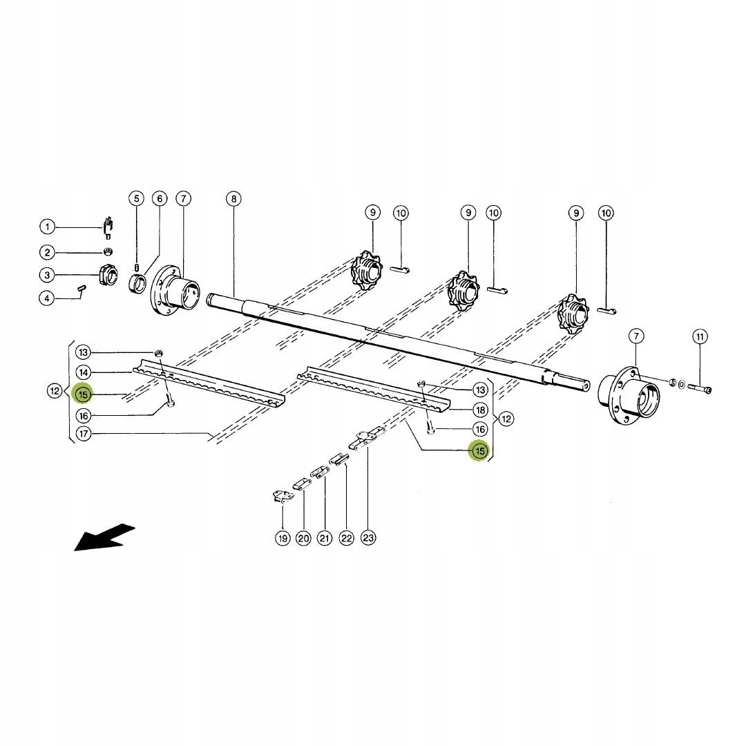Lancuch przenos pochylego Claas 650843 2 Rollon Marka maszyny Inna