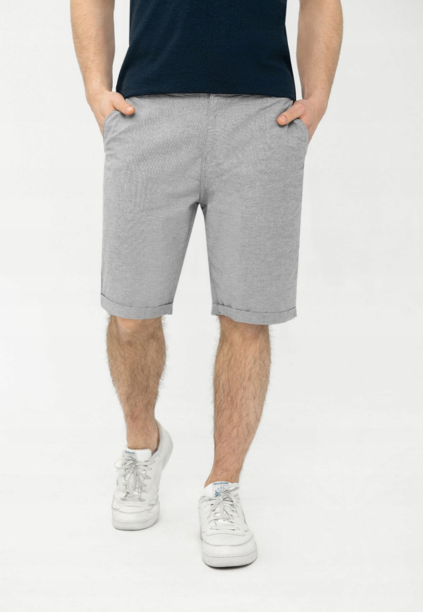 Pánské Krátké Lehké Kraťasy Z Látky, Šedé, Volcano, P-tonet, Velikost L