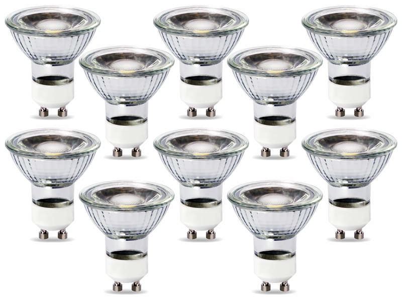 

10x Żarówka Led Cob 380lm halogen 5W GU10 ciepła