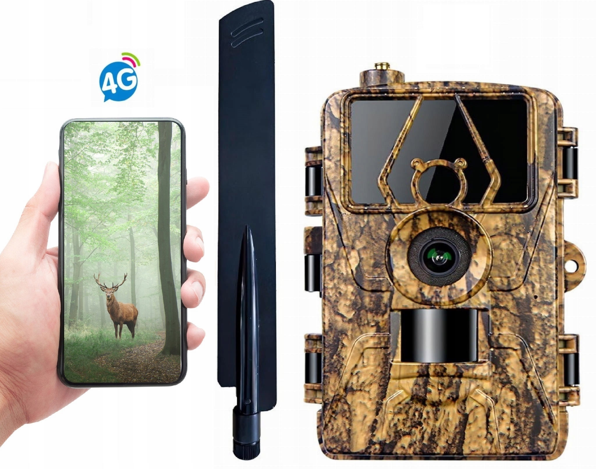 Fotopułapka Kamera Leśna Myśliwska 4G 8K Polskie Menu Tryb Nocny Aplikacja