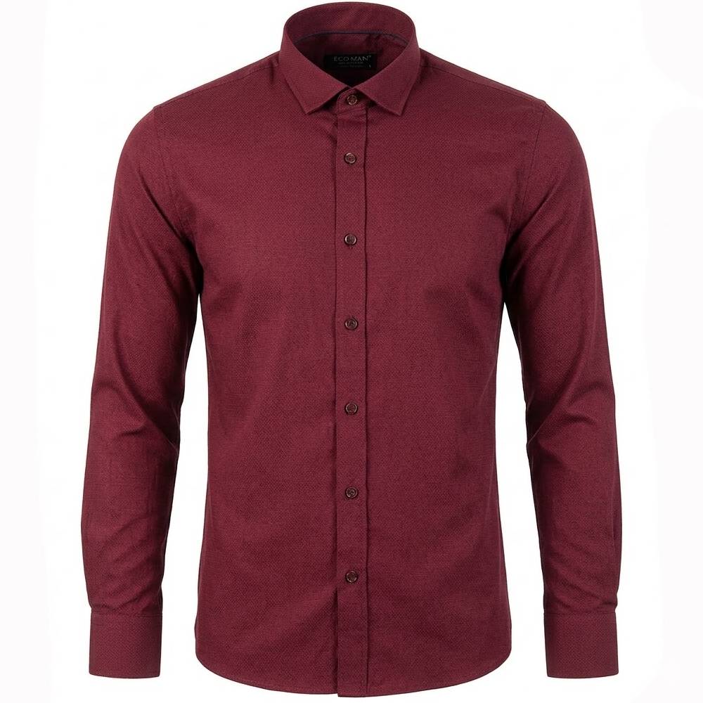 Ego Man košile pánská EGR-028-8 regular fit XXL bordó