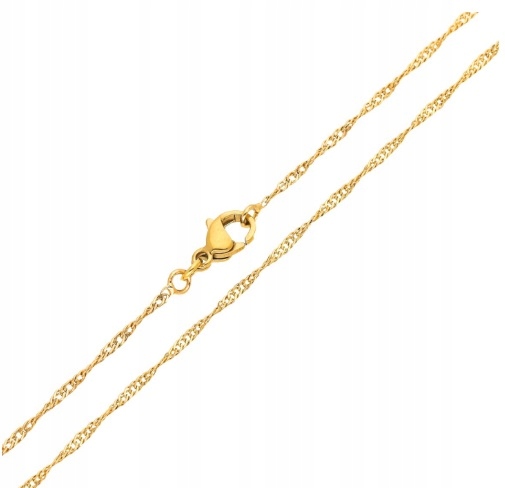 

Łańcuszek Złoty Stal Chirurgiczna Singapurka 50 CM