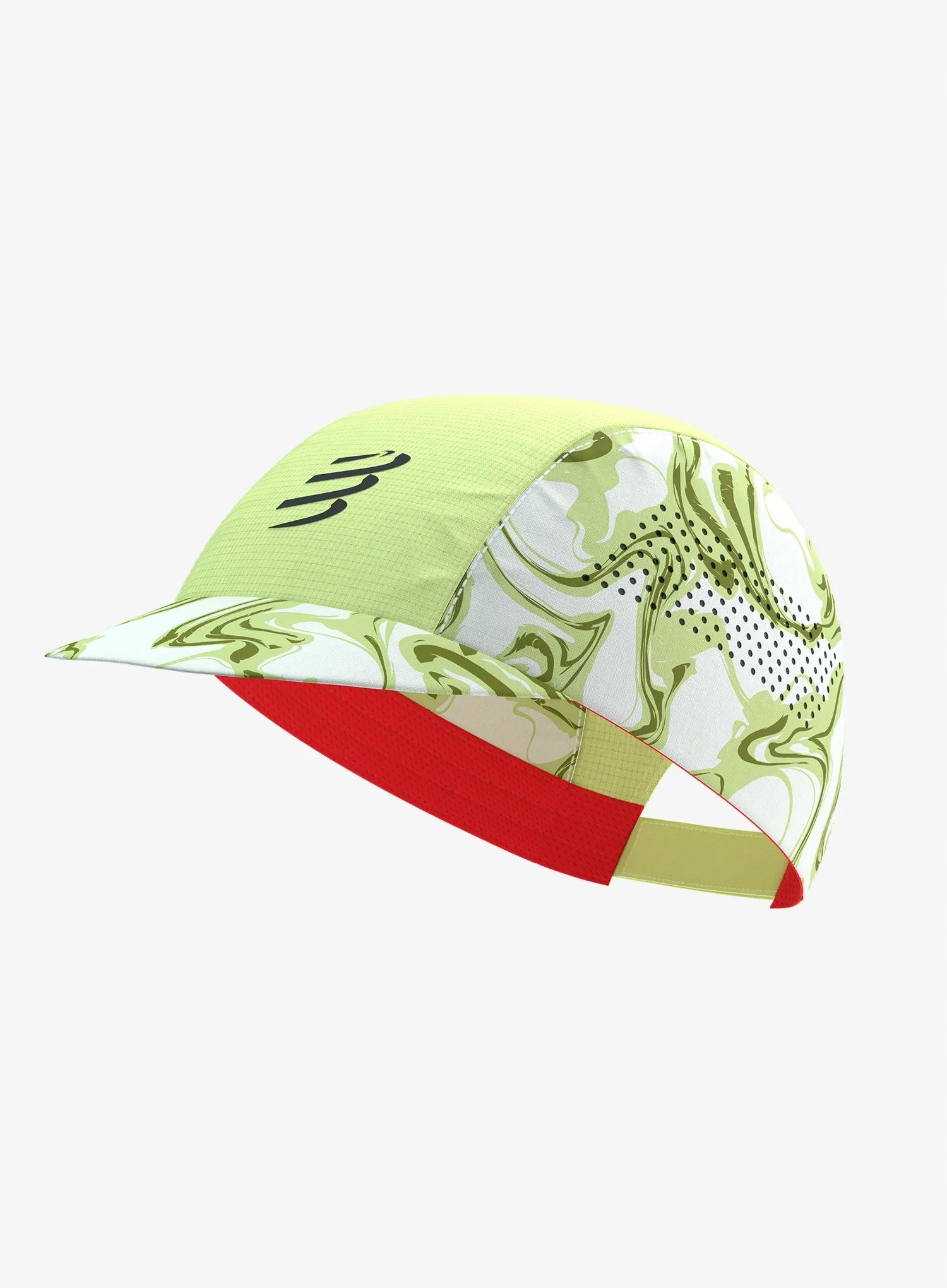 Kšiltovka Compressport Pro Racing Cap green camo/fluo red