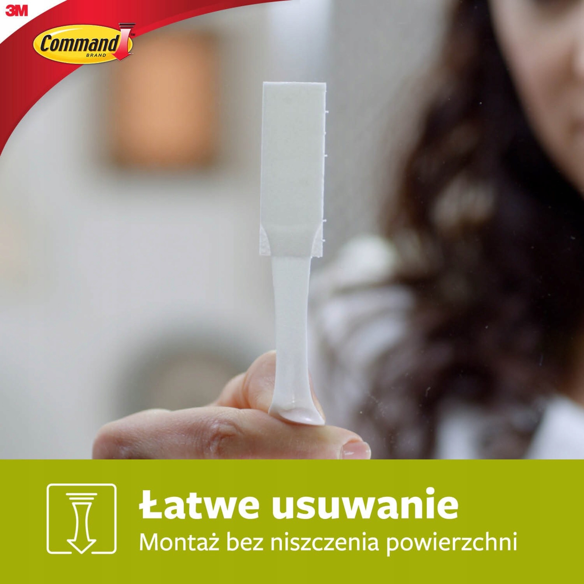 Command rzepy do wieszania obrazów bez wiercenia max 5,4 kg 12 sztuk Typ rzep