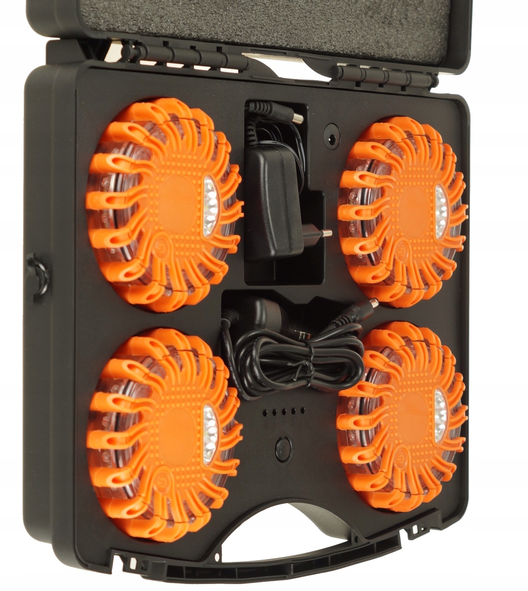 Výstražná Blesková Lampa Kohout Led Disk Flara Akumulátor Homologace 4L