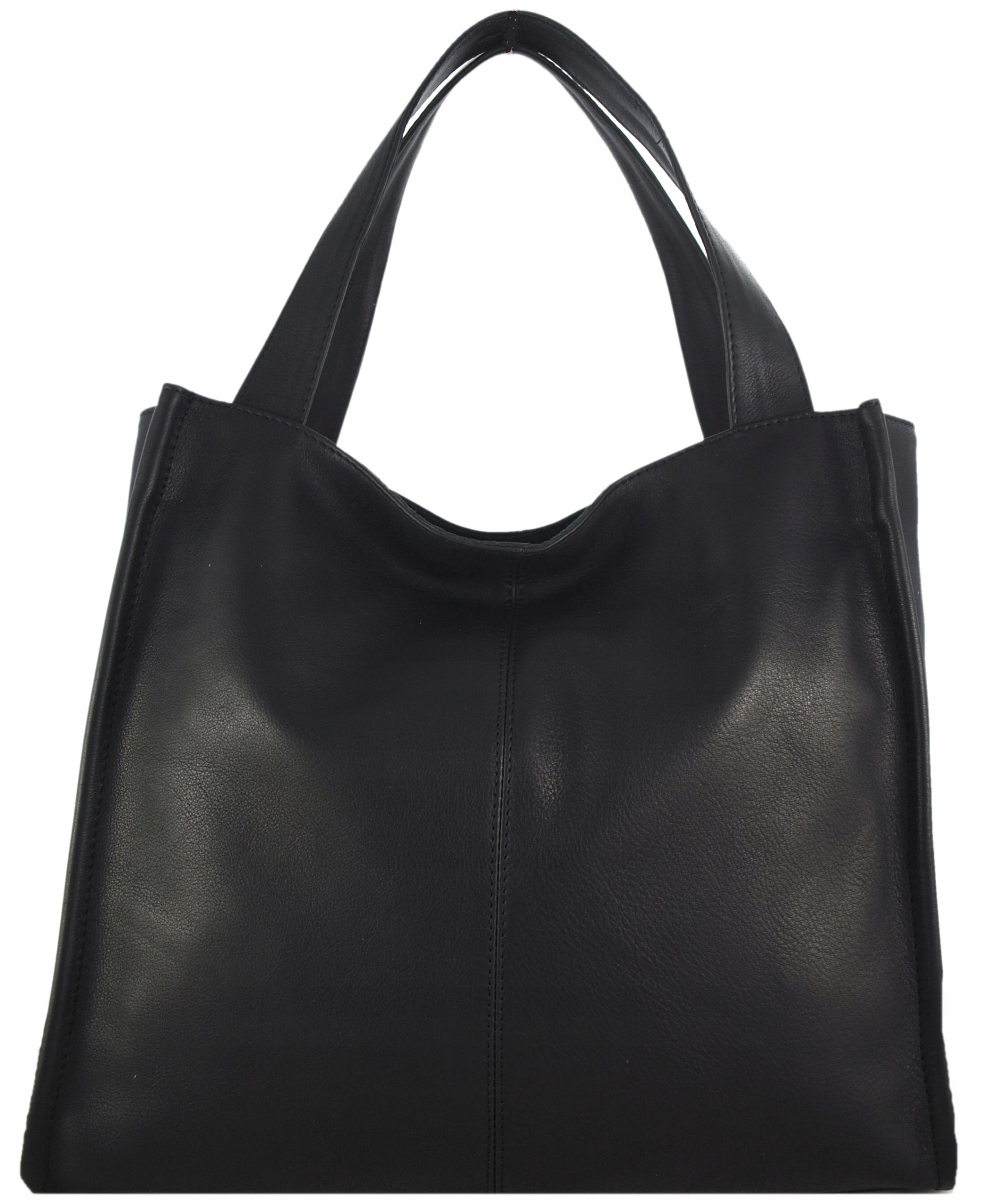 

Torebka Skórzana Czarna Shopper Skóra Naturalna