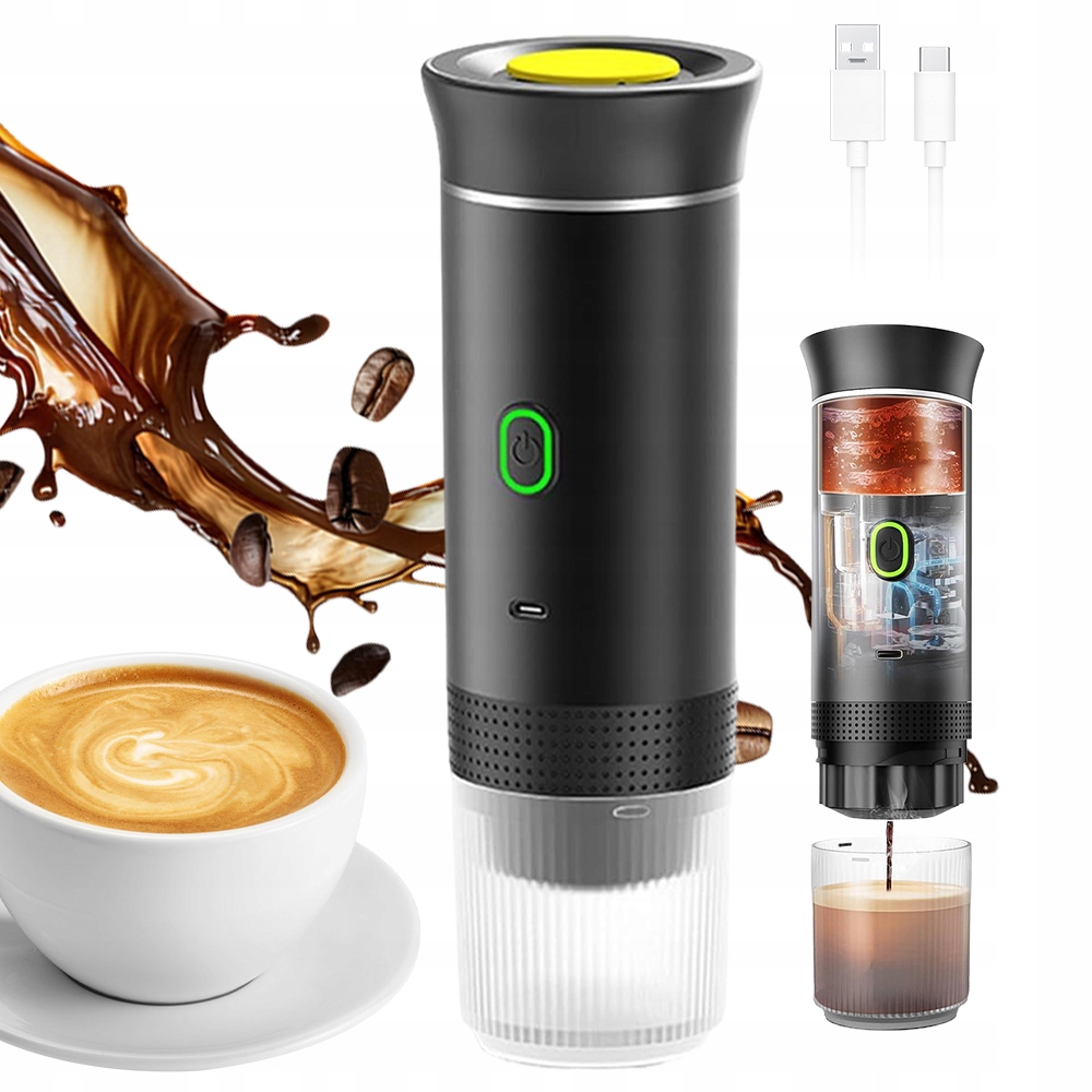 Přenosný Bezdrátový Kávovar 60 ML, Ovládání Jedním Kliknutím