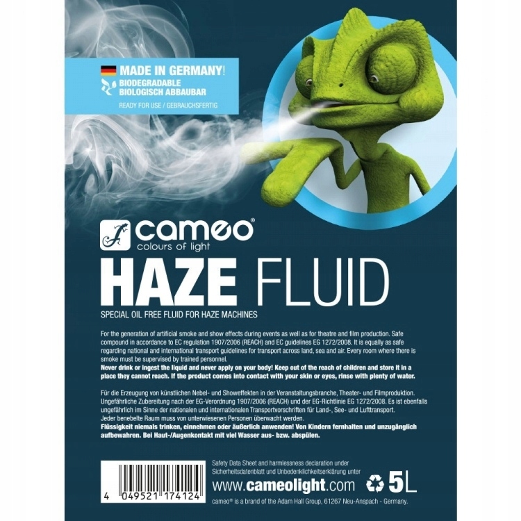 CAMEO HAZE FLUID 5L - PŁYN DO DYMU Marka Cameo