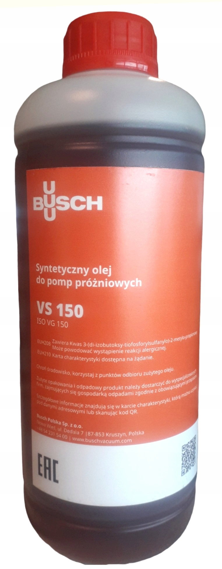 Olej pro vakuové pumpy Busch Vs 150 – 1 litr