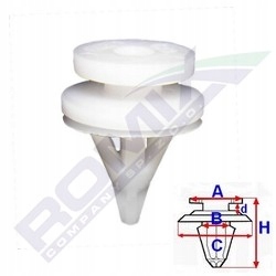 

Spinka poszycia tapicerki drzwi Renault 10szt