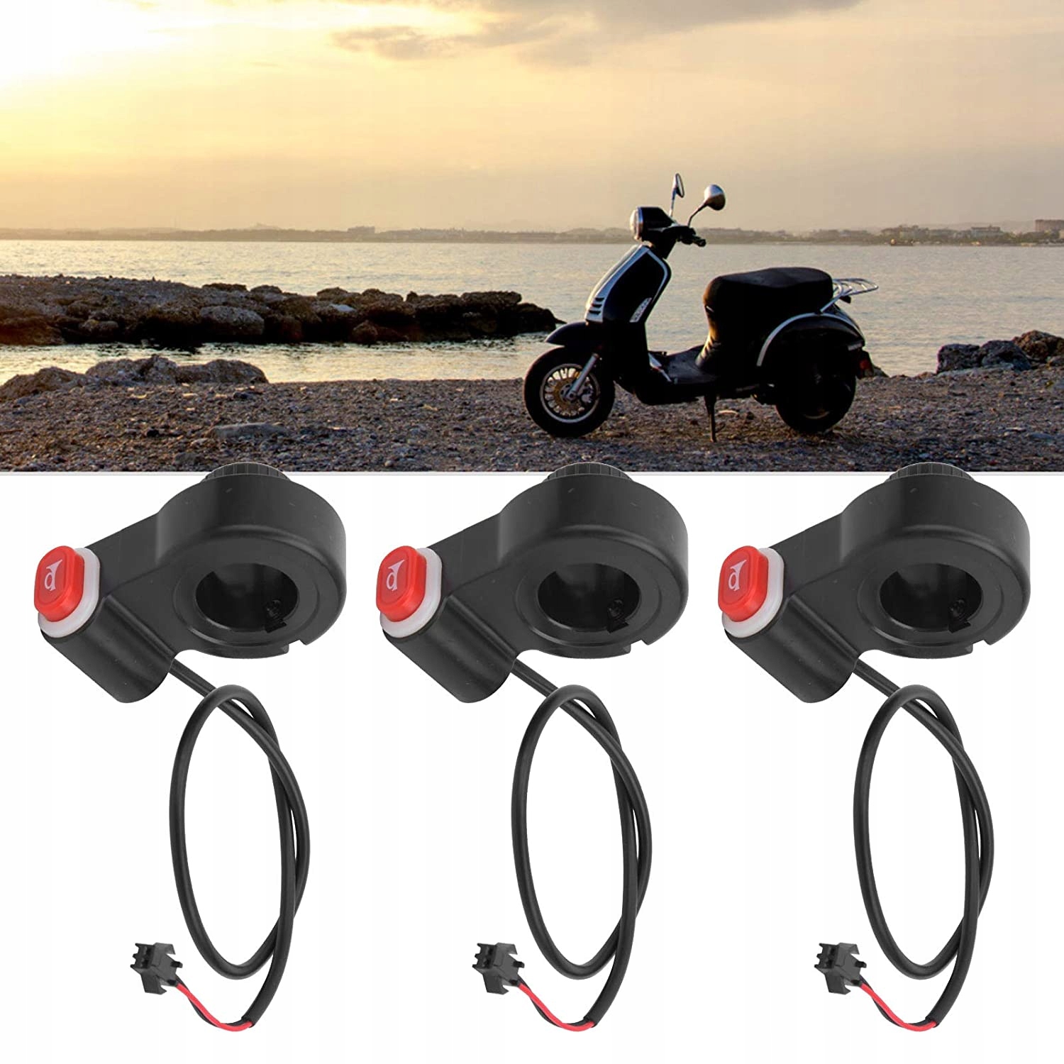 Przycisk przecznika klaksonu skutera, przycisk p Stan opakowania oryginalne