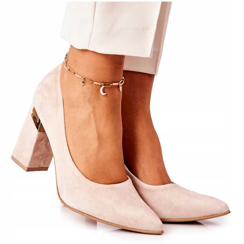 Semišové Lodičky Lewski 3117 Béžové 35