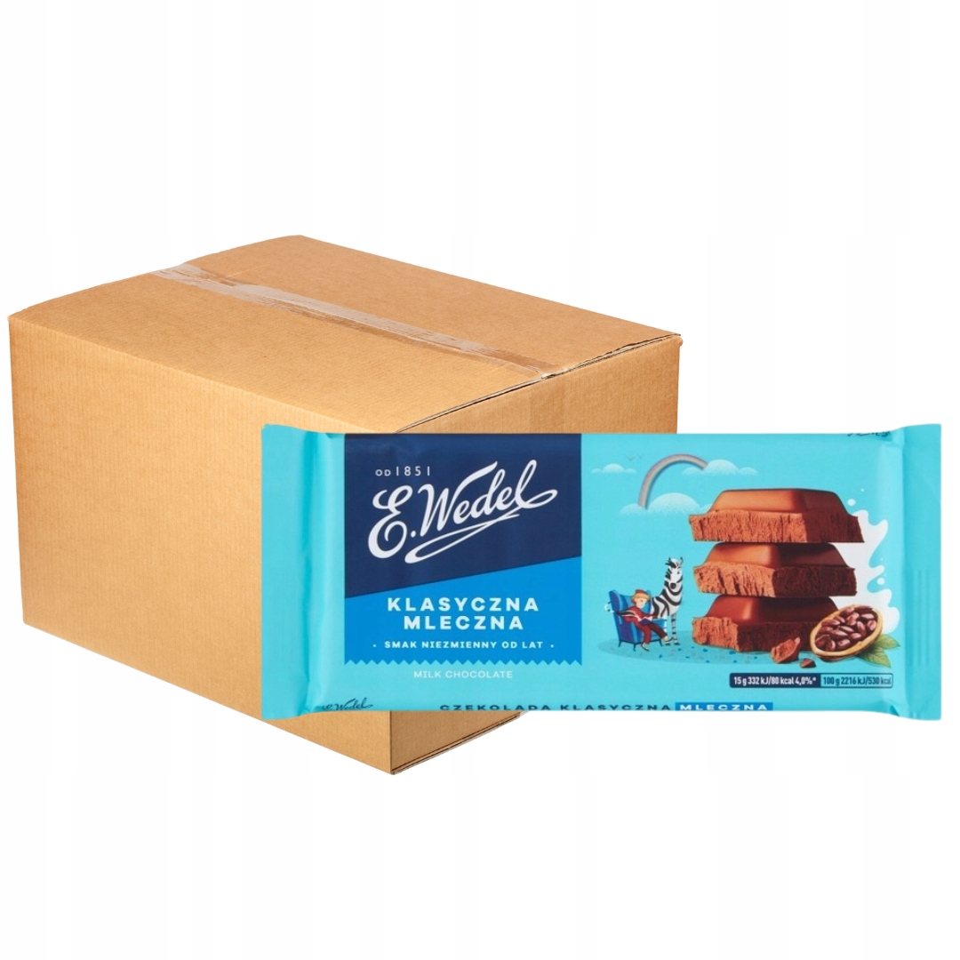 E. Wedel Czekolada klasyczna mleczna 90 g x 22 sztuk