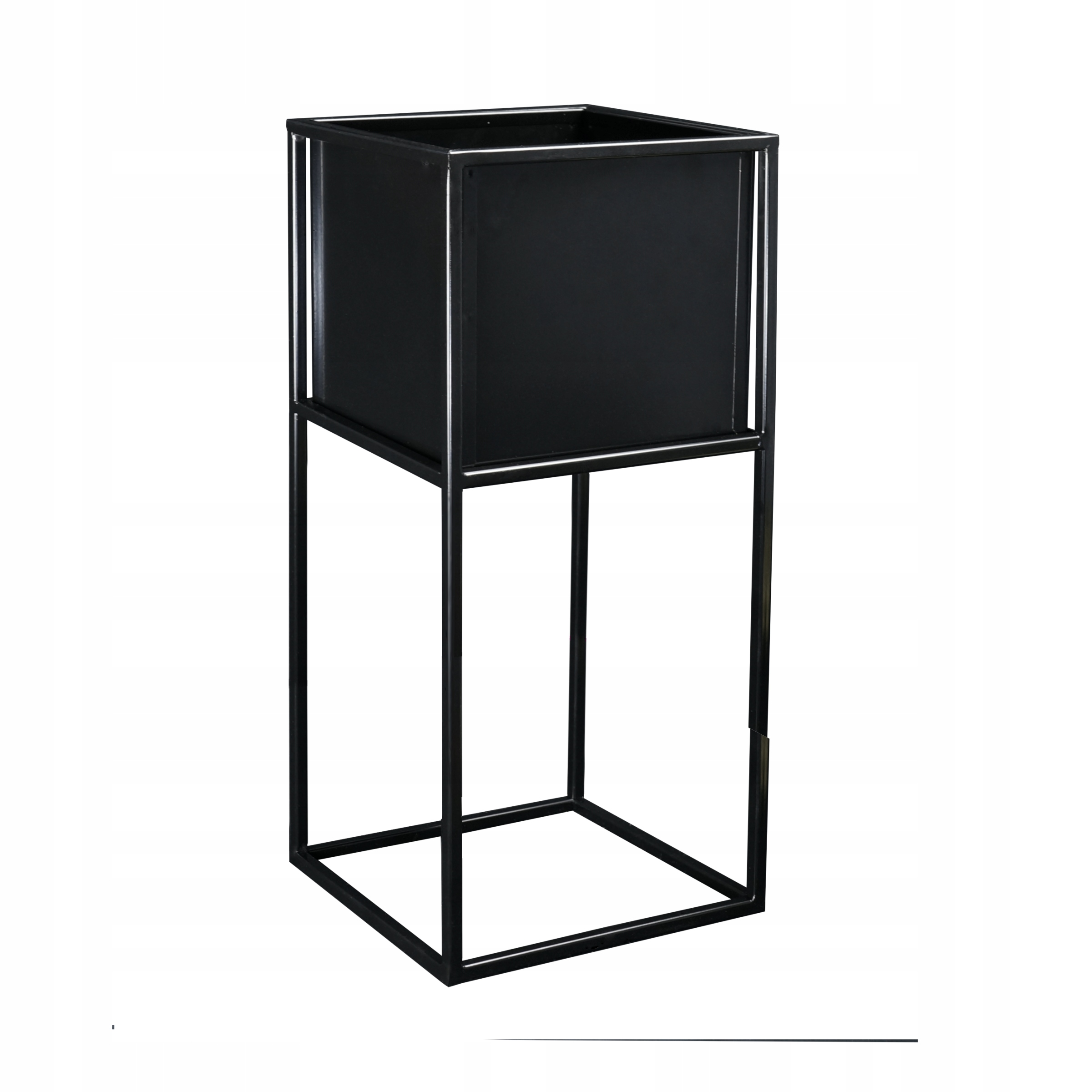 Držiak Na Kvetináč kovový s kvetináčom Loft 60 cm, čierny