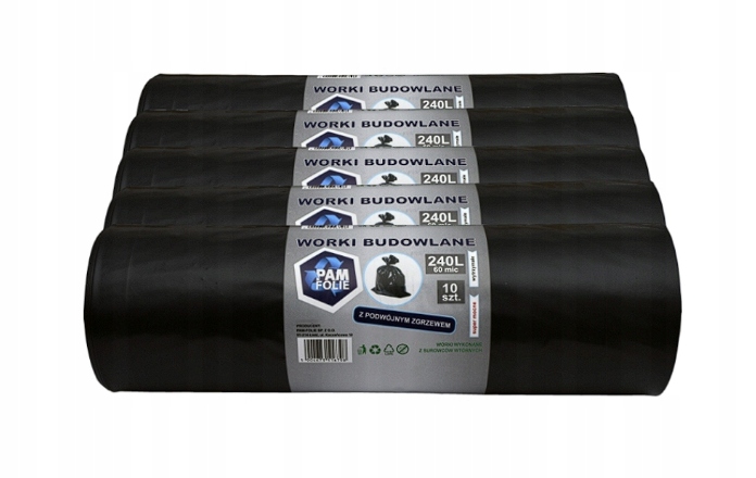 Levně Pytle na odpadky 240L stavební nejtlustší Professional velmi silné 60µm