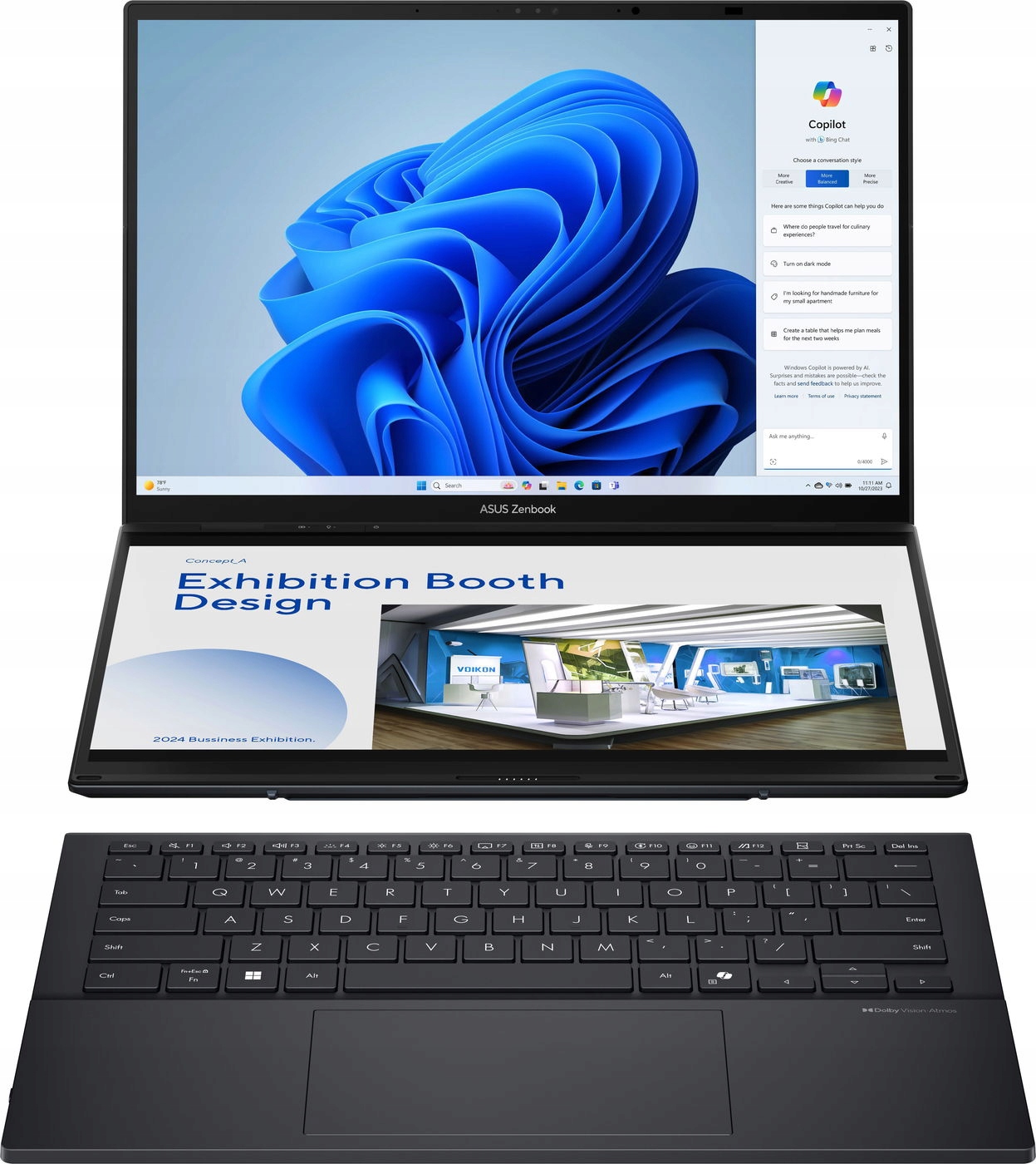 AsusZenbook Duo UX8406CA-OLED166X