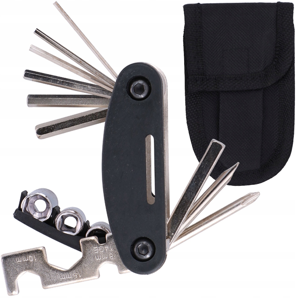 

Zestaw narzędzi rowerowych 15 funkcji+ etui Dunlop