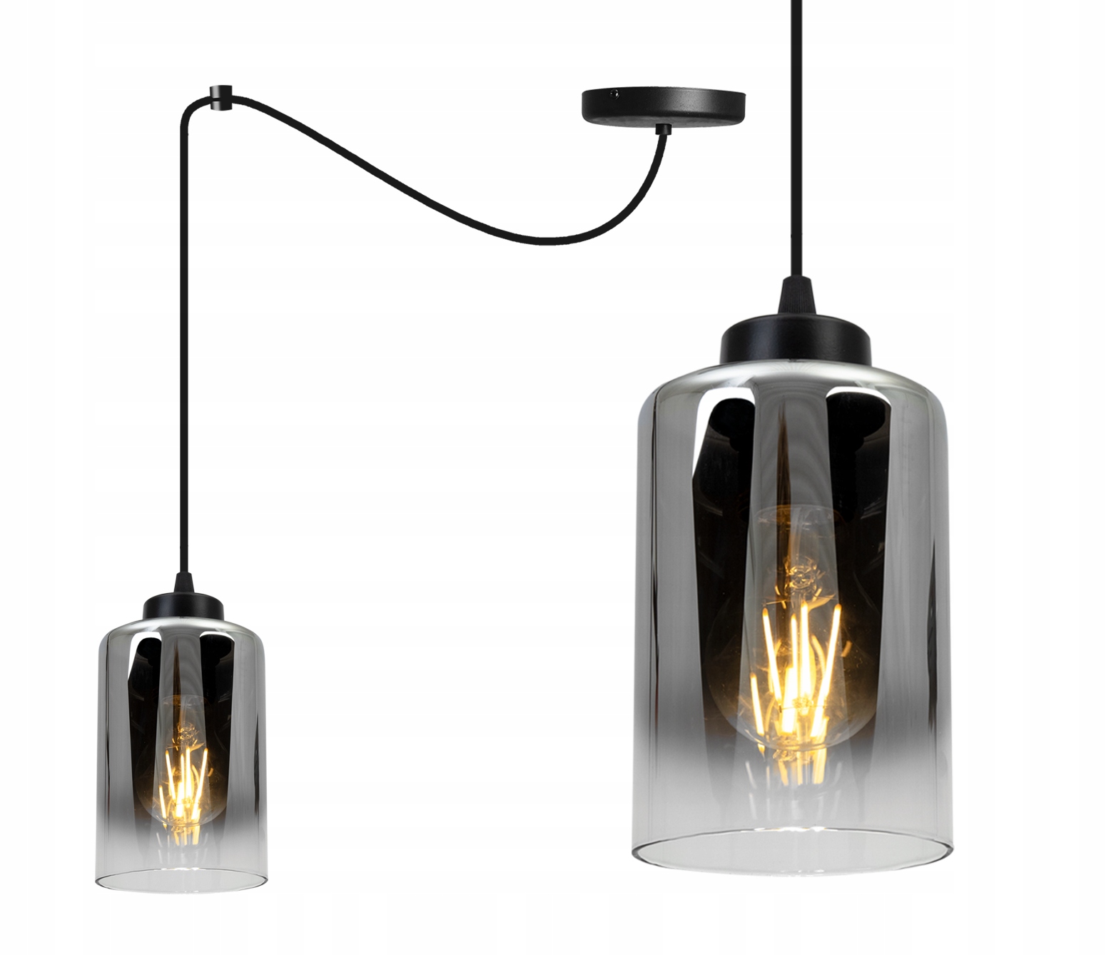 

Lampa Wisząca Pająk Szklany Złoty Klosz