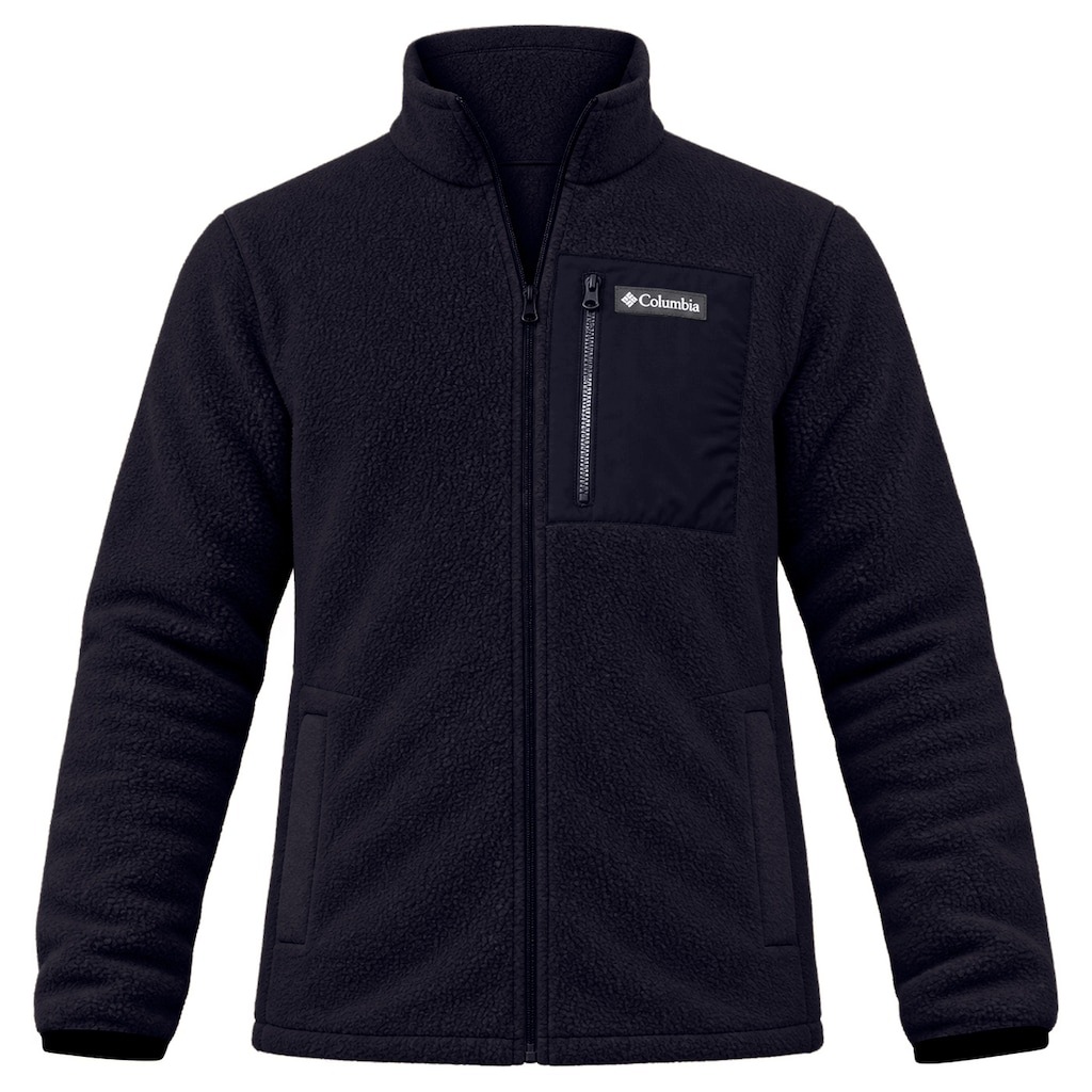 Mikina fleecová Columbia Jasper Ridge Pebbled Full Zip Fleece černá velikost S
