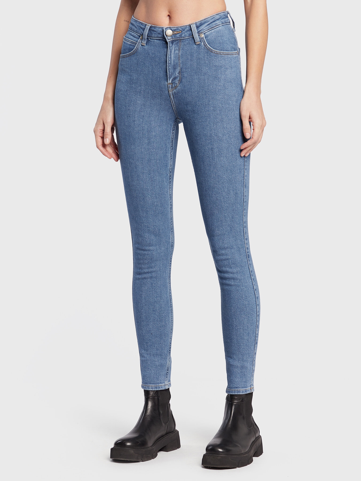 Lee Jeansy Ivy L32EFAMR Niebieski Skinny Fit