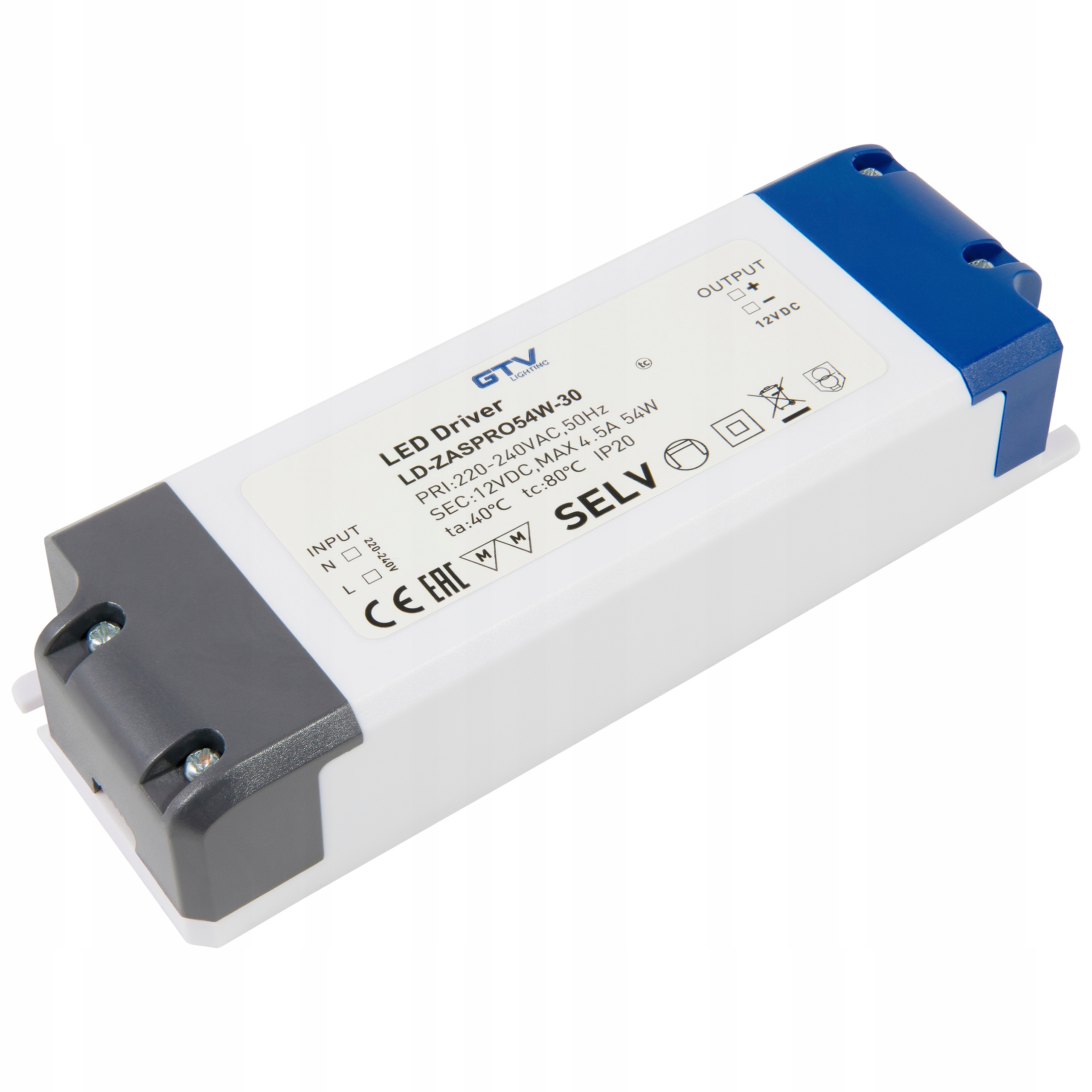 

Zasilacz Led 54W 12V IP20 Gtv do taśmy Led