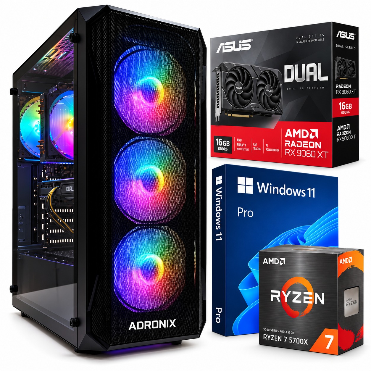 Počítač Gamer Master Ryzen 7 32GB Ssd 1TB Rx 9060XT 16GB
