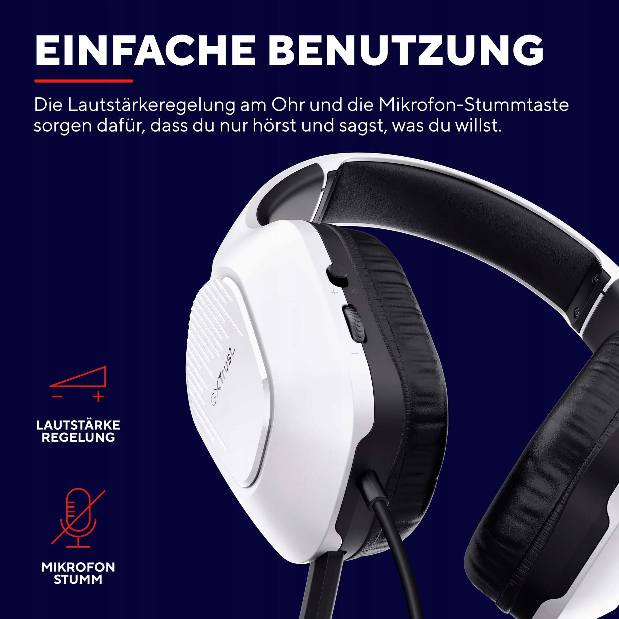 TRUST GAMING GXT 415PS ZIROX GAMING HEADSET PS5 50MM MIC WHITE — miniatura 6