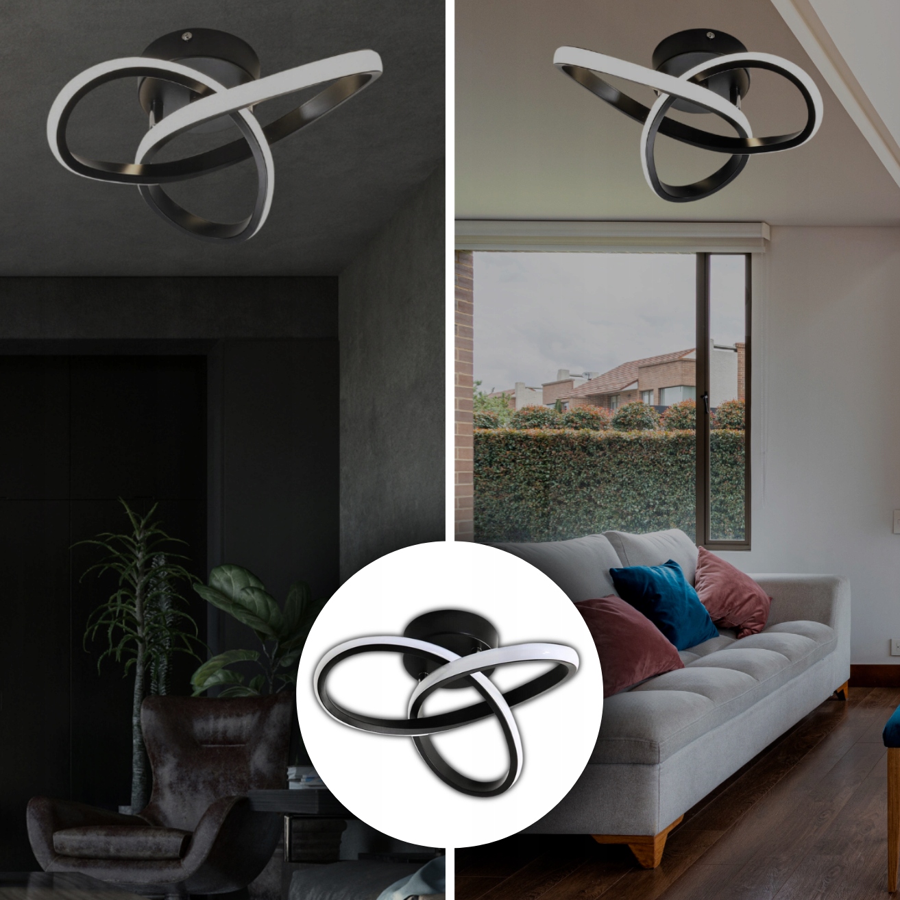 LAMPA SUFITOWA PLAFON WSTĘGA LED 28W DO POKOJU DO SUFITU 3 BARWY MODERN LOF Marka Memfis