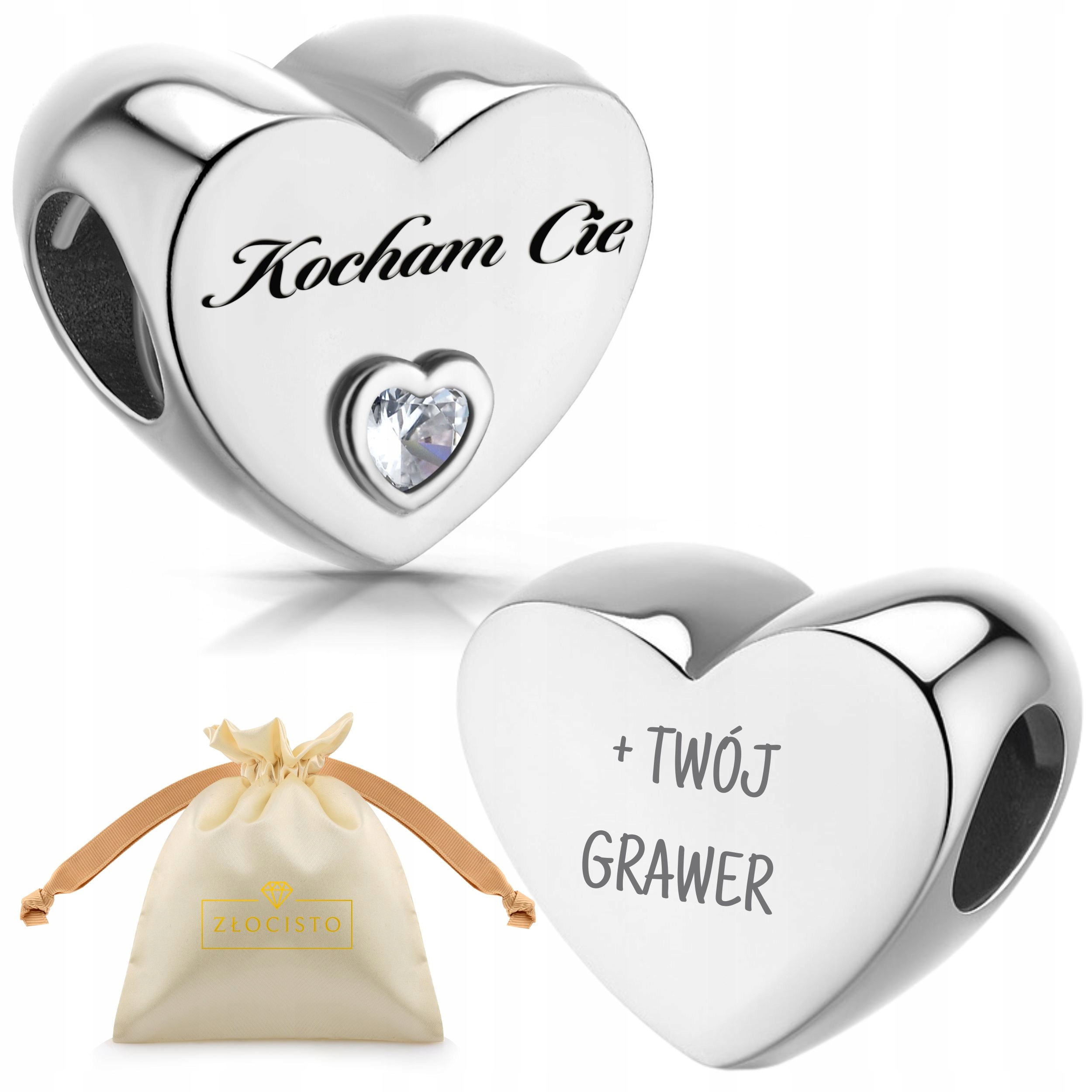 Stříbrný přívěsek na náramky s gravírováním 925 korálek beads