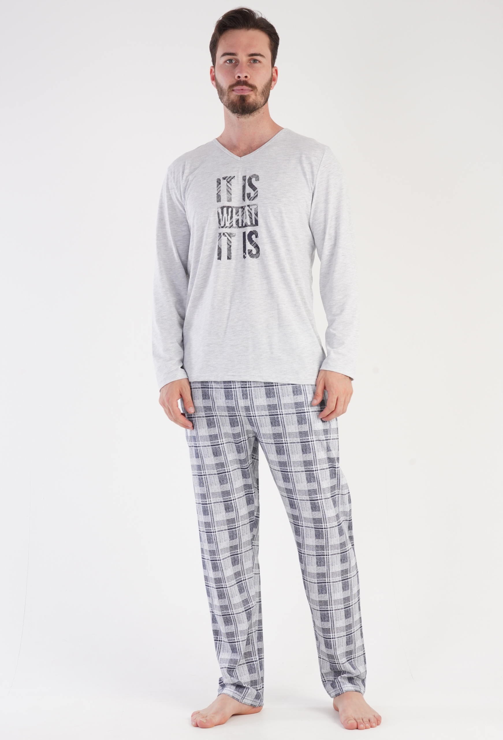 Pánské pyžamo Plus Size Vienetta vel. 2XL