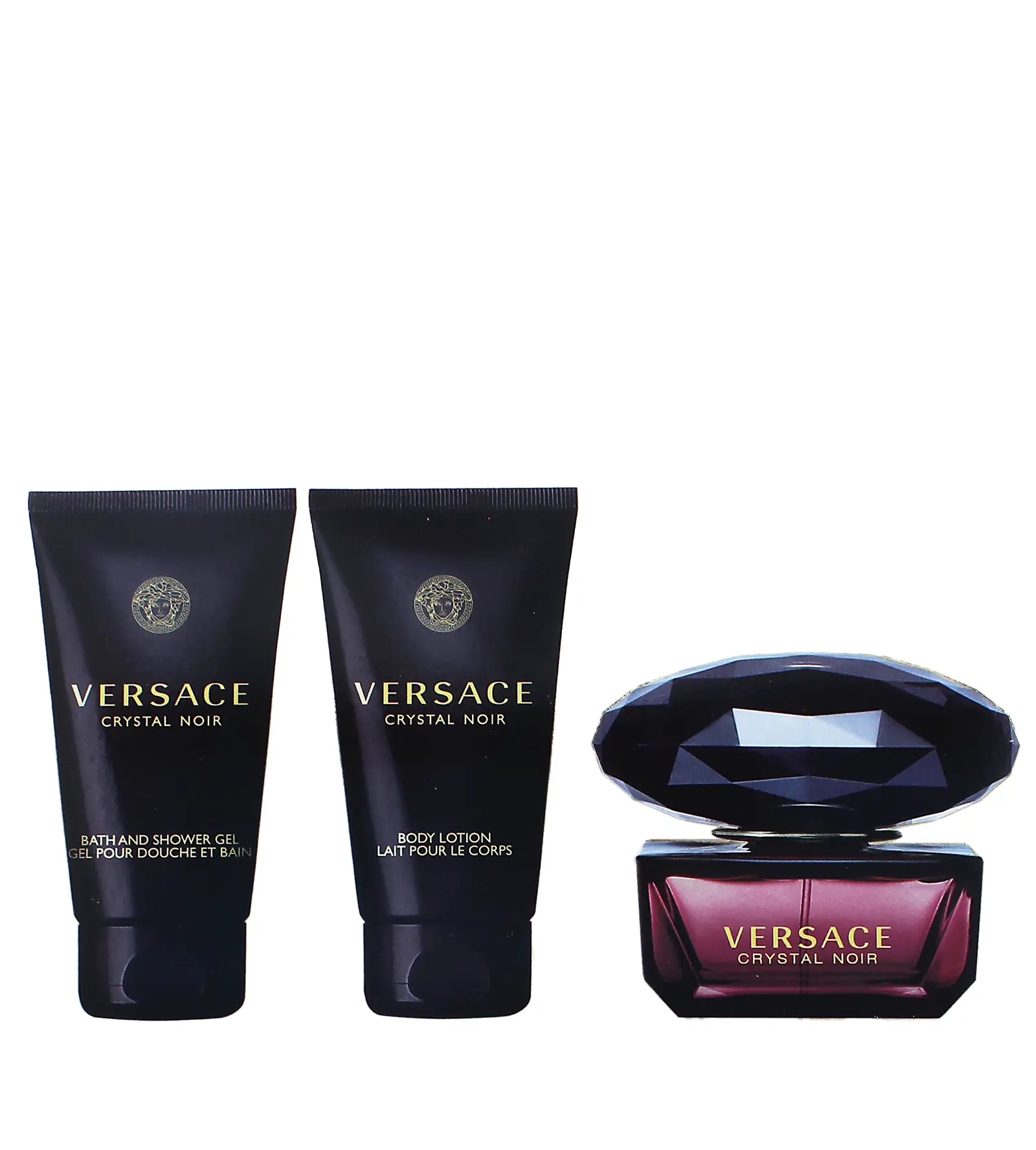 Versace Crystal Noir dárková sada pro ženy parfémovaná voda 50 ml tělové