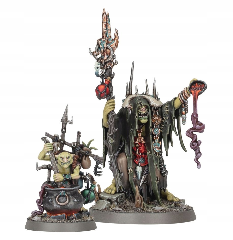 Swampcalla Shaman with Pot-grot Orruk Warclans