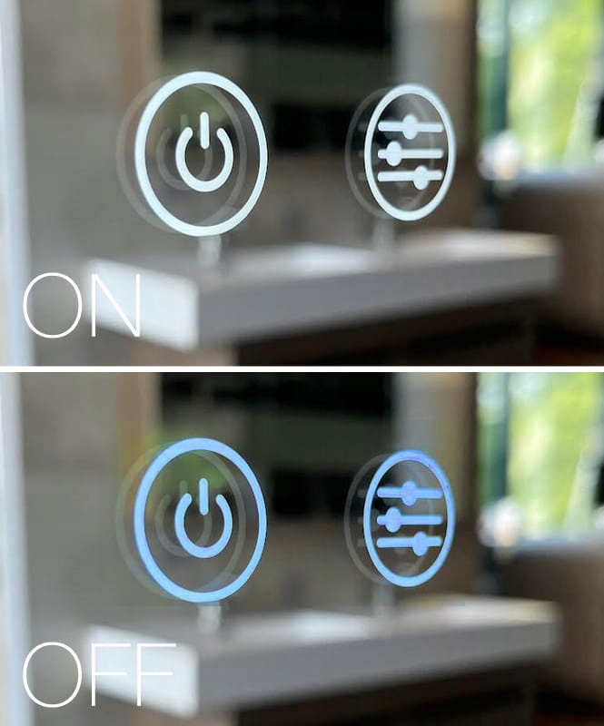 LUSTRO OKRĄGŁE LED W CZARNEJ RAMIE 80CM MEGA JASNE Kolor mebla czarny