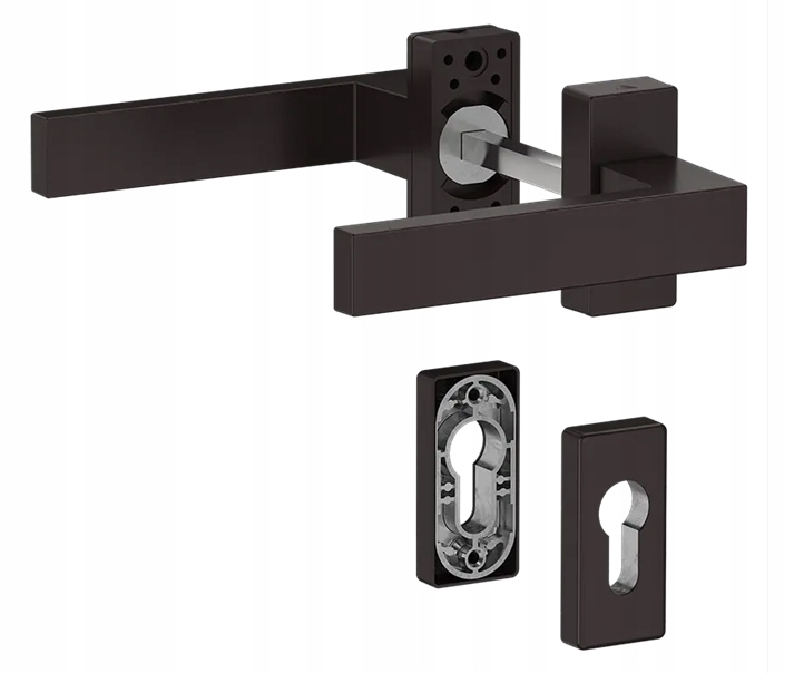 Medos dveřní klika Dublin hliníková hnědá Ral 8019 spodní rozeta